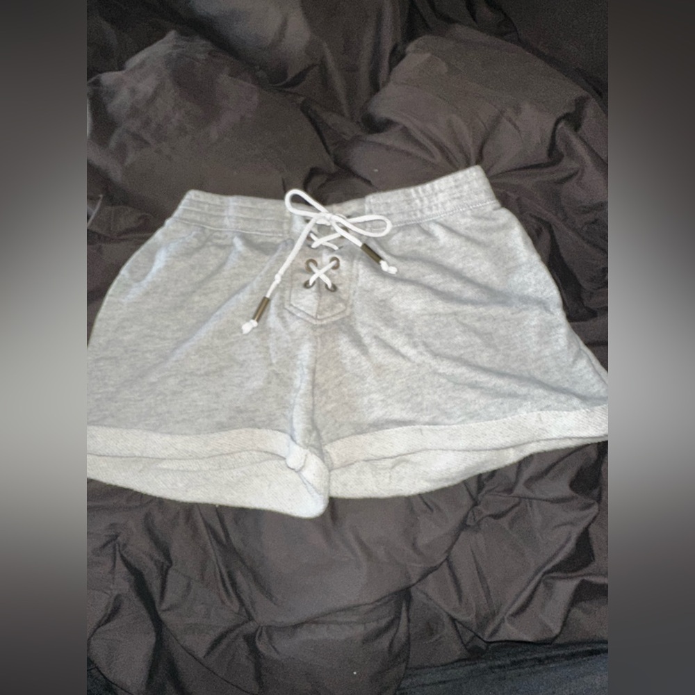 No Boundaries Grey Crossover Tie Shorts